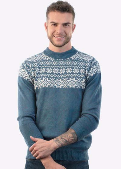 INTI0203 Intialpaca Mens Fair Isle Sweater Annapurna