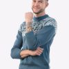 INTI0203 Intialpaca Mens Fair Isle Sweater Annapurna