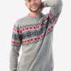 INTI0204 Intialpaca mens winter sweater knit in genuine alpaca wool