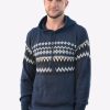 INTI0208 Intialpaca Hodded Alpaca Sweater for Men with Kangaroo Pocket