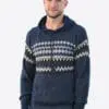 INTI0208 Intialpaca Hodded Alpaca Sweater for Men with Kangaroo Pocket