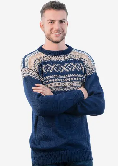 INTI0210 INTI ALPACA Norwegian Wool Sweater Knitted in Warm and Soft Alpaca Heritage - Winter Alpaca Pullover