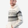INTI0212 Hoddie Sweater for Men with Kangaroo Pocket in White Alpaca Wool
