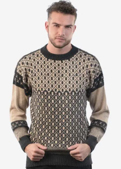 INTI0217 Crewneck Alpaca Sweater for Men "Himalaya"