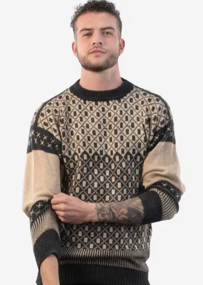 INTI0217 Crewneck Alpaca Sweater for Men "Himalaya"