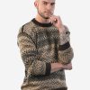 INTI0218 Men's Crewneck Fair Isle Alpaca Sweater in brown tones 