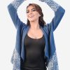INTI0232 INTI ALPACA Open Front Cardigan in Soft Blue Alpaca Wool - Casual Sweater for Women
