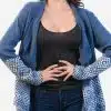 INTI0232 INTI ALPACA Open Front Cardigan in Soft Blue Alpaca Wool - Casual Sweater for Women