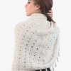 INTI0235 INTI ALPACA Openwork Hand Woven Unique Alpaca Poncho for Women Off-White
