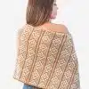 INTI0243 PERUVIAN ALPACA SHAWL WITH ANDEAN PATTERN