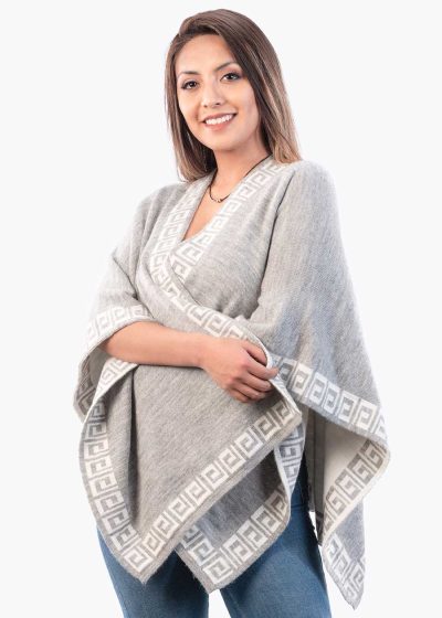 INTI0246 REVERSIBLE SHAWL RUANA FOR WOMEN YUKON