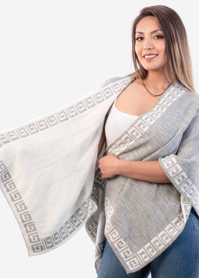 INTI0246 REVERSIBLE SHAWL RUANA FOR WOMEN YUKON