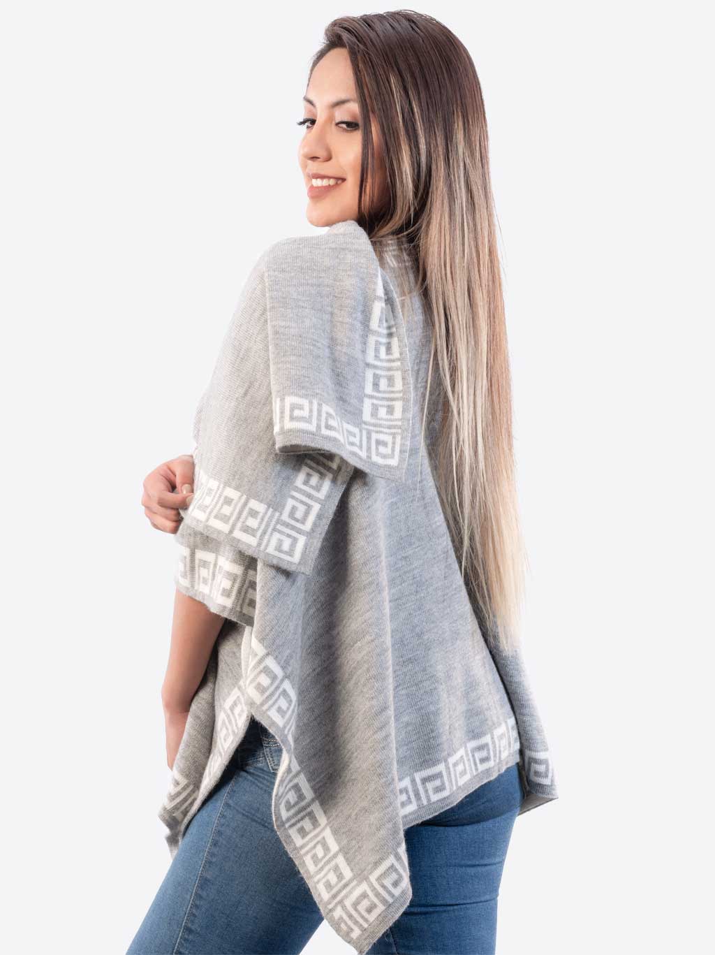 INTI0246 REVERSIBLE SHAWL RUANA FOR WOMEN YUKON