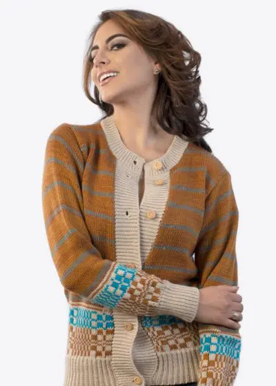 INTI0252 Intialpaca Handmade Alpaca Cardigan for Women Autumn