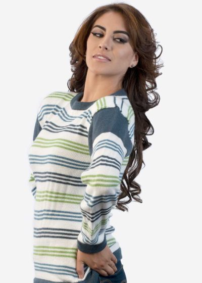 INTI0255 Intialpaca Striped Alpaca Sweater for Women Toronto
