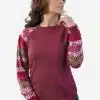 Soft Alpaca Sweater in Burgundy 