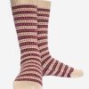 INTI0324 Intialpaca Handmade Beige and Burgundy Alpaca Winter Socks for men and women