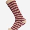 INTI0324 Intialpaca Handmade Beige and Burgundy Alpaca Winter Socks for men and women