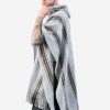 INTI0332 INTI ALPACA Mens Hooded Poncho - Winter Cape in Gray Alpaca Wool - Cloak Cape 
