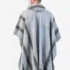 INTI0332 INTI ALPACA Mens Hooded Poncho - Winter Cape in Gray Alpaca Wool - Cloak Cape 