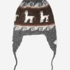 INTI ALPACA 100% Alpaca Hat - Handmade Peruvian Chullo in Alpaca Wool with llama pattern