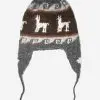 INTI ALPACA 100% Alpaca Hat - Handmade Peruvian Chullo in Alpaca Wool with llama pattern
