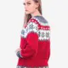INTI0345 CHRISTMAS RED ALPACA SWEATER FOR WOMEN
