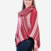 INTI0353 INTI ALPACA Red Alpaca Poncho for Women - Christmas Cape Coat