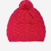 INTI ALPACA Red Beanie Hat for women handmade with soft alpaca wool