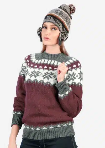 INTI0383 ALPACA PERUVIAN HAT - HAND KNITED CAP -WONDERFUL TRADITIONAL CHULLO