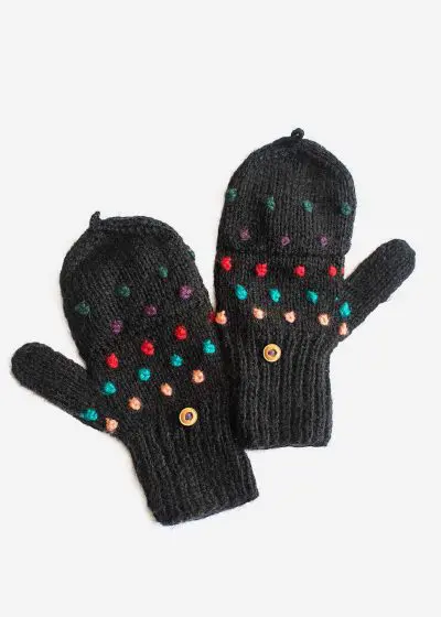 INTI ALPACA HAND KNIT ALPACA MITTENS FOR WOMEN