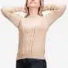 INTI0391 INTI ALPACA Handmade Beige Alpaca Sweater for Women Ideal for Winter Season
