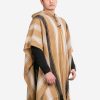 INTI0396 INTI ALPACA Men's Hooded Poncho - Alpaca Peruvian Cape - Wool Long Cape Beige