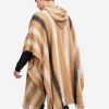 INTI0396 INTI ALPACA Men's Hooded Poncho - Alpaca Peruvian Cape - Wool Long Cape Beige