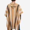 INTI0396 INTI ALPACA Men's Hooded Poncho - Alpaca Peruvian Cape - Wool Long Cape Beige