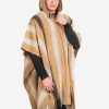 INTI0396 INTI ALPACA Men's Hooded Poncho - Alpaca Peruvian Cape - Wool Long Cape Beige