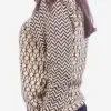 INTI0399 INTI ALPACA Alpaca Sweater for Women - Black and Beige Crewneck - Sweater for Winter