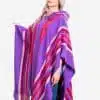 INTI0406 INTI ALPACA Purple Hoodie Alpaca Poncho for Women - Handmade Cape in Soft Alpaca Wool - Winter Fashion - Wool Cape