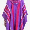 INTI0406 INTI ALPACA Purple Hoodie Alpaca Poncho for Women - Handmade Cape in Soft Alpaca Wool - Winter Fashion - Wool Cape 