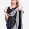 INTI0412 INTI ALPACA Womens Ruana Poncho in Black and White Wool - Peruvian Alpaca Wrap - Wool Long Cape- Fashion Cape Poncho