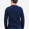 INTI0414 INTI ALPACA Thick Handmade sweater for Men in Blue Alpaca Wool - Winter Crewneck Pullover - Chunky Knit Sweater