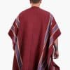 INTI0417 INTI ALPACA burgundy cloak cape for men with V-neck knitted in warm alpaca wool - Street Style Coat Valencia - alpaca poncho