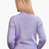 INTI0429 INTI ALPACA Purple Alpaca Aran Sweater Pullover for Women with Kangaroo Pocket