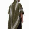INTI0459 INTI ALPACA Mens Hooded Poncho - Alpaca Cloak Cape for winter Season - Western Cowboy knitted in Green Wool