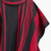 INTI0464 INTI ALPACA Men's Alpaca Poncho with Hood- Handmade Cape in Alpaca Wool - Winter Fashion - Traditional Peruvian Poncho - Home Cloak Coat - Street Style in Black and Red Color - Praga