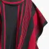INTI0464 INTI ALPACA Men's Alpaca Poncho with Hood- Handmade Cape in Alpaca Wool - Winter Fashion - Traditional Peruvian Poncho - Home Cloak Coat - Street Style in Black and Red Color - Praga