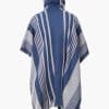 INTI0465 INTI ALPACA Blue Hooded Poncho for Men – Winter Cloak Cape – Outwear Hoodies Pullover ” Zurich”- Fashion Blanket Cape