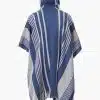 INTI0465 INTI ALPACA Blue Hooded Poncho for Men – Winter Cloak Cape – Outwear Hoodies Pullover ” Zurich”- Fashion Blanket Cape