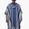 INTI0465 INTI ALPACA Blue Hooded Poncho for Men – Winter Cloak Cape – Outwear Hoodies Pullover ” Zurich”- Fashion Blanket Cape