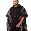 Hooded Alpaca Poncho-for Men Home Cloak Cape in Black Alpaca-Wool - Mens modern Cape - Outwear - Cowboy Poncho